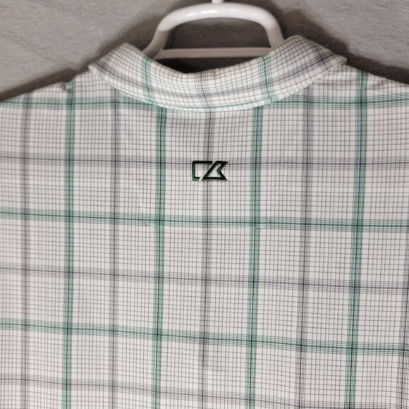 Cutter and Buck CB Drytec Mens Tech Polo Shirt Sz XL 50 UPF Performance White - Picture 6 of 10
